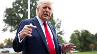 President Donald Trump talks to reporters on the South Lawn of the White House | Sipa USA/Newscom