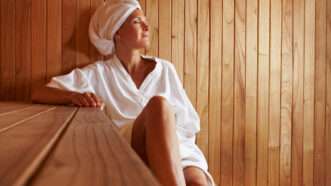 A woman in a sauna |  Robert Kneschke/Dreamstime.com