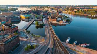 An aerial view of a highway in Stockholm | Photo: Chunyip Wong/iStock