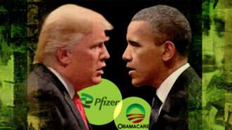 Picture of Donald Trump facing a picture of Barack Obama | Eddie Marshall | Midjourney