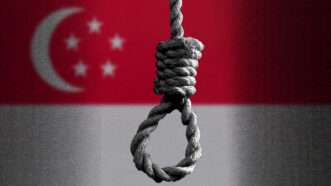 An illustration of a noose and the Singaporean flag | Illustration: Eddie Marshall | Nikol85