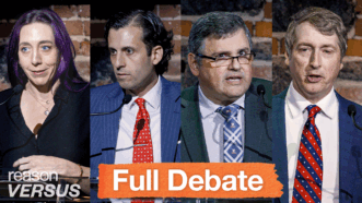 Reason magazine faces off against National Review in a debate about immigration | Illustration: Adani Samat