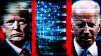 President Donald Trump and former President Joe Biden. | Illustration: Eddie Marshall | Midjourney