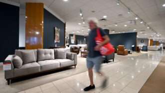 Someone walks through a Macy's Furniture Gallery retail store in New York City. | Anthony Behar/Sipa USA/Newscom