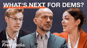 Robby Soave, Amber Duke, and Niall Stanage discuss the democrats winning big on election day | Illustration: Eddie Marshall