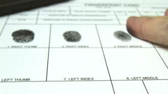 Fingerprints being taken on ink and paper | Karen Foley | Dreamstime.com