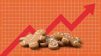 Gingerbread men with a line trending up | Illustration: Eddie Marshall | Nano Banana