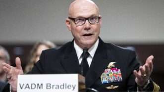 Adm. Frank M. Bradley testifies at a Senate Armed Services Committee hearing | Michael Brochstein/Zuma Press/Newscom