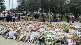 Flowers laid in memorial at Bondi Beach | Anna Arkayeva/ZUMAPRESS/Newscom