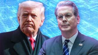 President Donald Trump and Treasury Secretary Scott Bessent | Photo: CNP/AdMedia/Newscom/Kent Nishimura - Pool via CNP/CNP/Polaris/Newscom/Midjourney