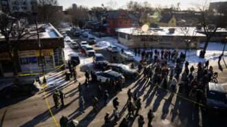 the scene of the Alex Pretti shooting | Ben Hovland/MPR News file