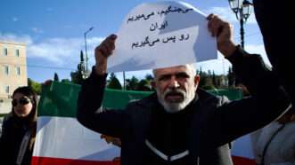 Iranian protestor | Elvis Takahashi Mantello/SIPA/Newscom