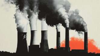 An illustration of coal stacks | Midjourney