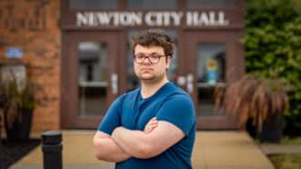 Noah Petersen in front of Newton City Hall | Institute for Justice