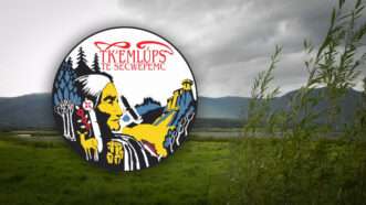 Tk’emlúps te Secwépemc nation logo and undeveloped land. | Illustration: Wikimedia Commons/tkemlups.ca