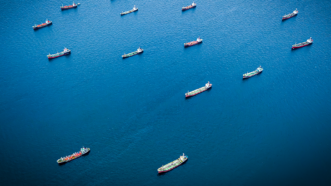 Rows of ships on the wter | Envato