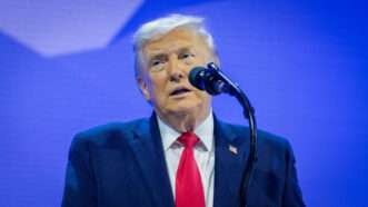 President Donald Trump addresses the World Economic Forum. | World Economic Forum / Avalon/Newscom