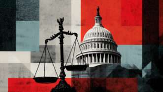 The U.S. Capitol and the scales of justice | Illustration: Midjourney