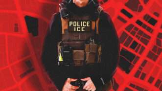 ICE agent | Credit: Anthony Behar/Sipa USA/Newscom/Midjourney