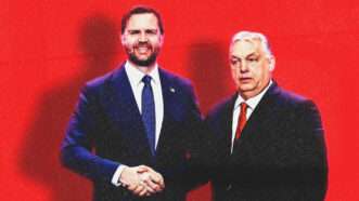 JD Vance shaking hands with Viktor Orbán | Credit: Beata Zawrzel/ZUMAPRESS/Newscom