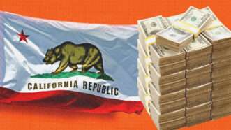 The California state flag next to a stack of cash | Credit: Wellesenterprises/Dreamstime/Envato