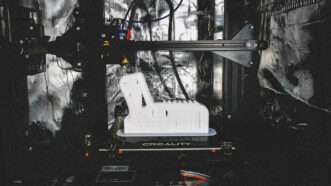 Interior of a Creality 3D printer | Collin Mayfield/Sipa USA/Newscom