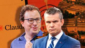 An illustration of Dario Amodei and Pete Hegseth | Illustration: Algi Febri Sugita/ZUMAPRESS/Jen Golbeck/SOPA Images/Sipa USA/BONNIE CASH/UPI/Newscom/Tech Crunch/Wikimedia Commons