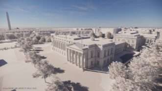 a drawing of the planned White House ballroom | White House