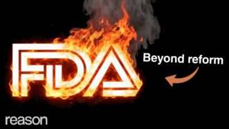 FDA logo on fire | Illustration: Lex Villena