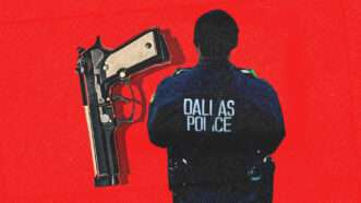 Dallas Police officer and a handgun | Illustration: Midjourney/Avi Adelman/ZUMAPRESS/Newscom