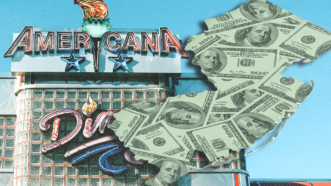 Americana Diner is seen behind some cash | Jon Bilous/Helistockter/Dreamstime