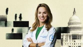Surgeon General nominee Nicole Saphier | Illustration: Lex Villena; MSK, Midjourney