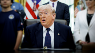 United States President Donald J Trump speaks before signing a proclamation inside the Oval Office at The White House in Washington, on May 5, 2026. | AdMedia/Newscom