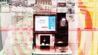 A self-checkout machine | Illustration: Lex Villena; Daria Nipot | Dreamstime.com