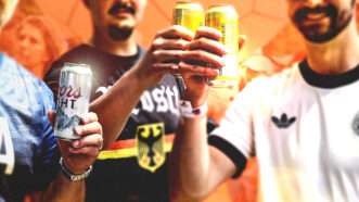 German soccer fans drinking beer outside | Sports Press Photo/Shaina Benhiyoun/SPP/Sipa USA/Newscom
