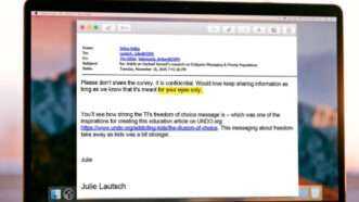 An email on a desktop computer screen | Adani Samat/Midjourney