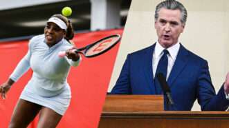 Serena Williams and California Gov. Gavin Newsom | Hongbo Chen / Action Plus/Newscom/HECTOR AMEZCUA/TNS