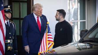 Donald Trump and Volodymyr Zelenskyy at G7 meeting | Hu Yousong / Xinhua News Agency/Newscom