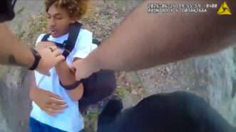 Police body camera footage of a teenager being violently grabbed by the officer. | Photo: Melbourne Police Department