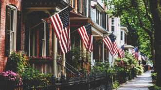 Housing and flags | Midjourney