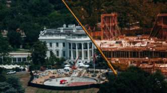 White House and ballroom construction | Andrew Leyden/ZUMAPRESS/Newscom.