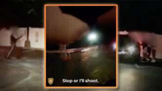 Camera footage of a police officer in St. Louis County, Missouri, approaching a car and saying "Stop or I'll shoot." | St. Louis County Police Department