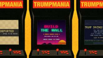 White House arcade games | Credit: Photo: The White House. Illustration: Fatima Ruiz/Midjourney.
