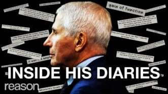 Fauci's profile over excerpts from his diaries and the caption "inside his diaries." | Illustration by Lex Villena