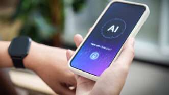 AI bot on a smartphone | wichayada69/Envato