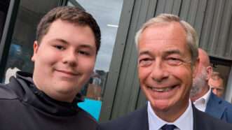 Facebook photo of 15-year-old Will Fraser and U.K. politician Nigel Farage | Will Fraser/Facebook