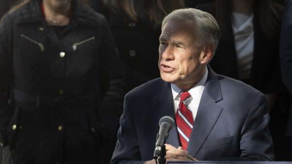Texas Gov. Greg Abbott pictured giving remarks at a press conference | Bob Daemmrich/ZUMAPRESS/Newscom