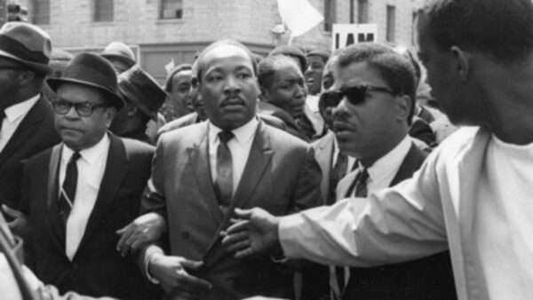 Martin Luther King Jr. leads a March 1968 protest in Memphis | University of Memphis Libraries