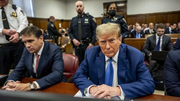 Donald Trump sits in a courtroom | Mark Peterson/UPI/Newscom