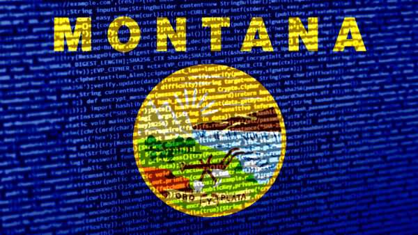 The state flag of Montana, rendered in digital code. | MisterTigga | Dreamstime.com